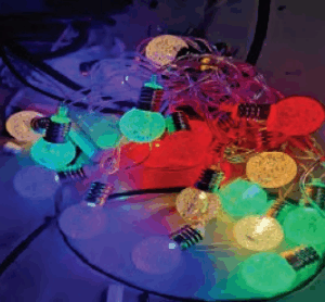 Bola cristal 20 leds coloridas bivolt