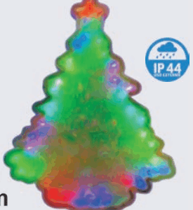 Enfeite de parede Árvore de Natal 40 Leds RGB