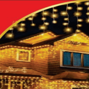 CASCATA 160 LEDS WARM 10 FUNÇÕES COM MEMÓRIA USO EXTERNO 4m