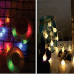 Cordão 20 LEDs bolinhas foscas sortido 8f