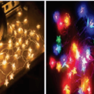 Cordão 20 estrelinhas de led sortido pisca