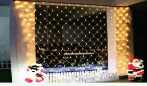 Rede com 320 LEDs WARM 8F 2,4mX1,8m