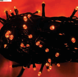 100 LEDs blindados LARANJA fio Ø2,2mm verde tom m/mf IP65