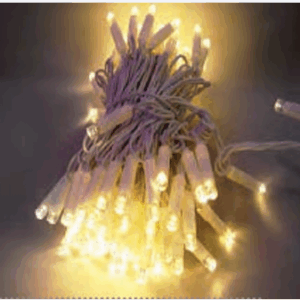 100 LEDs blindados warm fio Ø2,2mm br tom m/mf IP65
