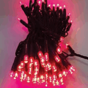 100 LEDs blindados verm. fixo fio Ø2,2mm verde tom m/mf IP65