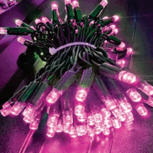 100 LEDs blindados PINK fio Ø2,2mm VD tom m/mf IP65