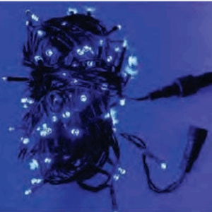 100 LEDs Azul fio Ø2,2mm verde tom m/mf externo IP44