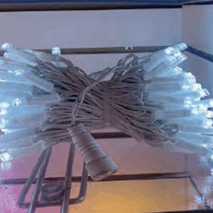 100 LEDs blindados br frio fio br Ø2,2mm c/16 flash br tom m/mf IP65