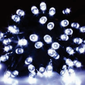 100 LEDs Branco fio verde Ø1.8mm com 20 strobos Branco tom m/mf uso externo IP44