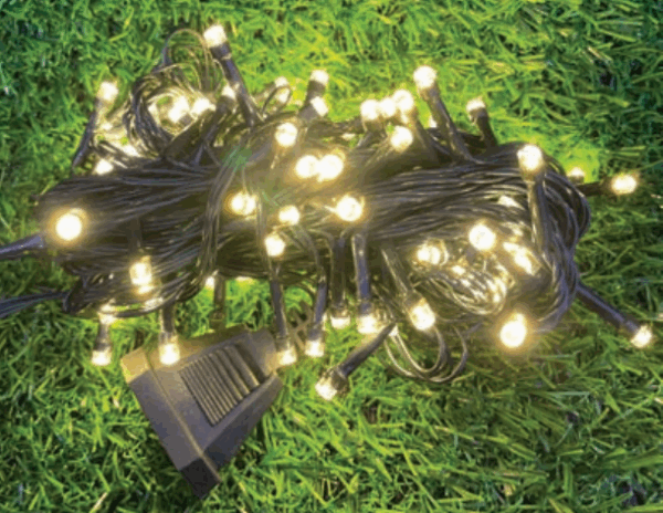 100 LEDs Warm 8F fio verde 7,5m - sem INMETRO