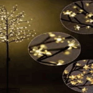 Árvore cerejeira c/160 LEDs WARM 8 funções Bivolt