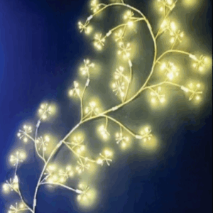 CORDÃO GALHO COM 288 LEDS FIO DE FADA WARM 10 FUNÇÕES