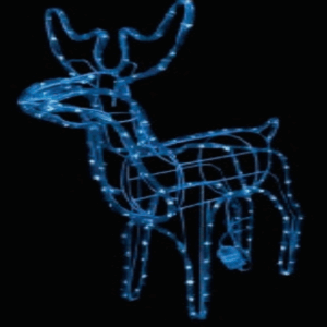 Arm. rena macho grande mang. LED azul c/movimento