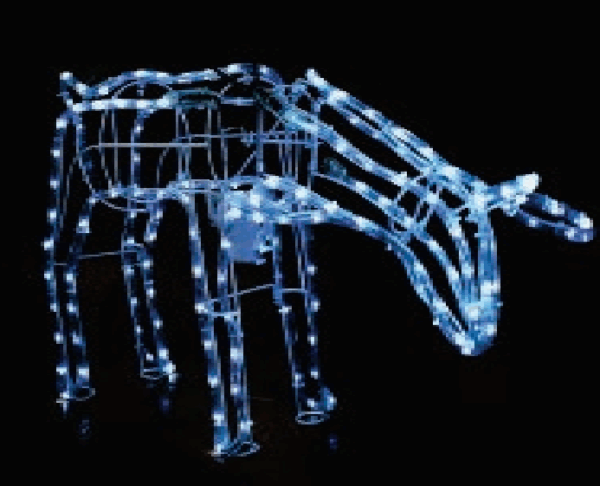 Arm. rena fêmea grande mang. LED azul c/movimento