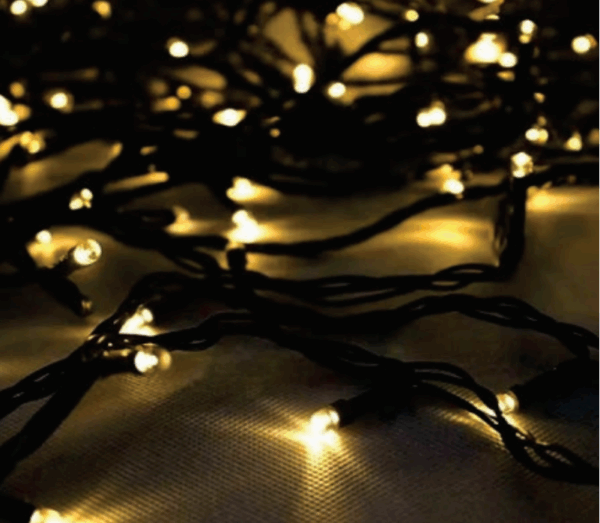 Cordão 80 leds Strobinhos Warm