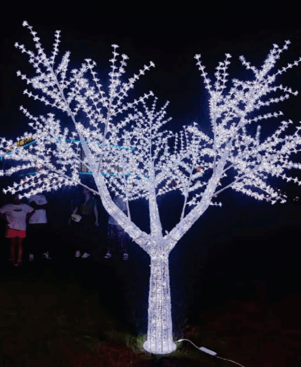 Árvore Cerejeira 1560 leds branco c/ 195 strobinhos 2.50m Bivolt IP44