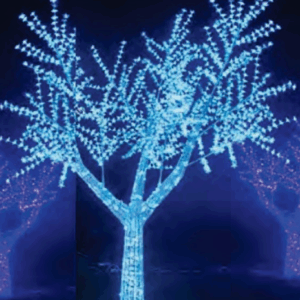 Árvore cerejeira 1560 leds azul c/ strobinho branco - 2.50m