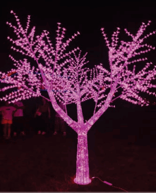 Árvore cerejeira 1560 leds Rosa c/ strobinho branco - 2.50m