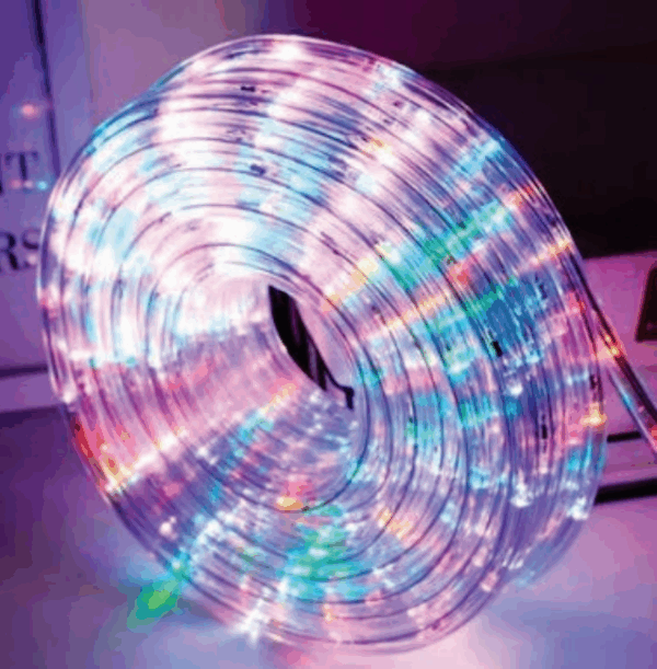 Mangueira LED duas cores 10m 8f Bivolt (br e rosa/br e az/br e vm)