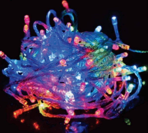 400 LEDs color 8f fio transp 30m