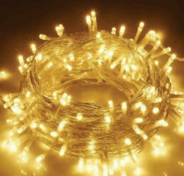 400 LEDs WARM 8f fio transp 30m