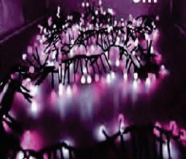 Festão 400 Leds bolinha br e rosa pisca