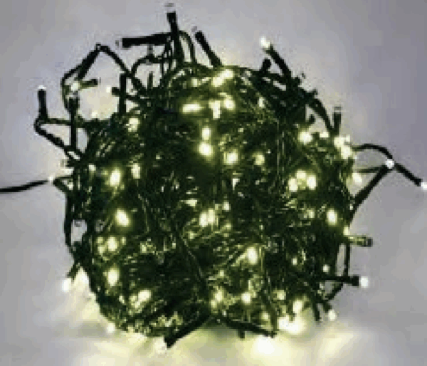 Cordão 500 LEDs warm e 01 fonte c/controle BIVOLT EXTERNO IP44
