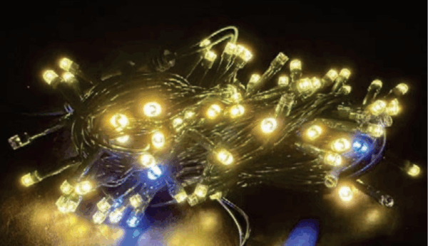 300 leds Warm fixos C/strob.br fio verde 31V IP44 30m