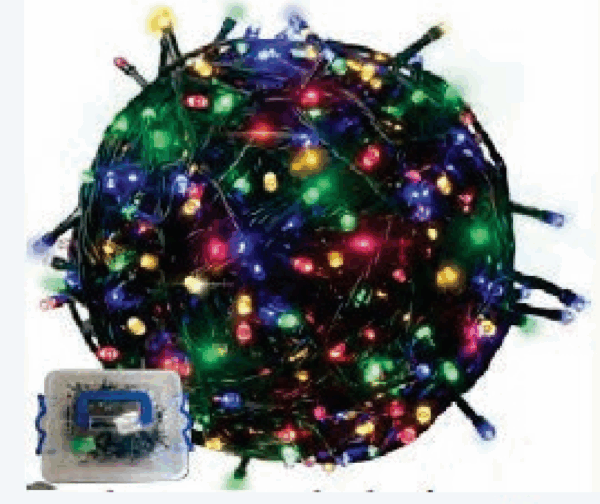 Cordão 400 LEDS color 9f uso externo Bivolt 12m