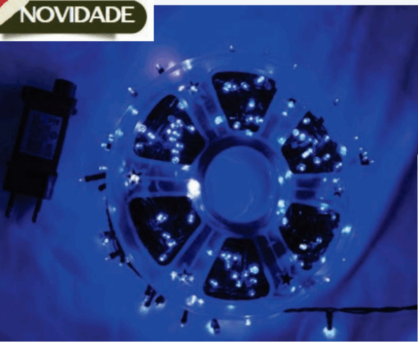 500 leds (400 fixo azul e 100 strobinhos brancos) 31V IP44 50m