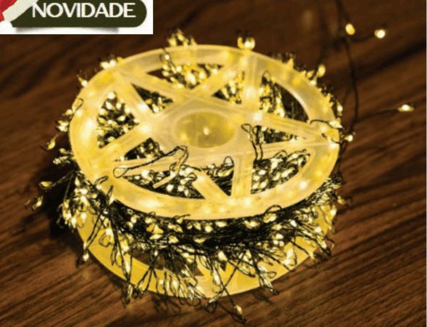 FESTÃO 900 LEDs WARM FIO DE FADA VERDE 8 FUNÇÕES BIVOLT