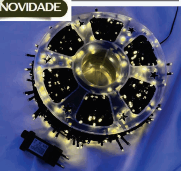 Cordão 1500 LEDS Warm fio verde 8f c/memória IP44