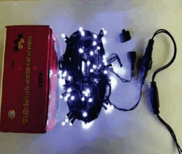 100 LEDs BR fio Ø1,8mm verde tom m/mf externo IP44