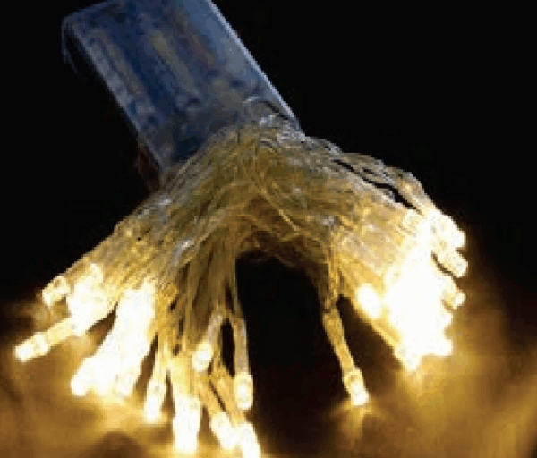 50 Leds Warm pisca - pilha