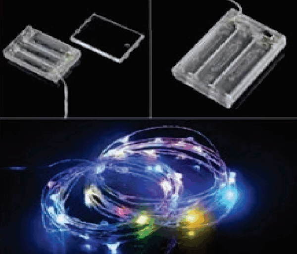 FIO ARAME COM 30 LEDS COLOR - PILHA