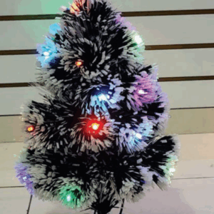 Árvore Nevada fibra optica colorida 45 cm - Bivolt