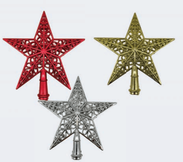 Estrela ponteira 3D vazada 20cm