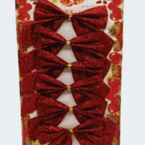 Laço vermelho 6cm cartela 12 pçs