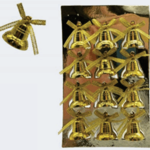 Sino dourado 2,5cm 12pçs