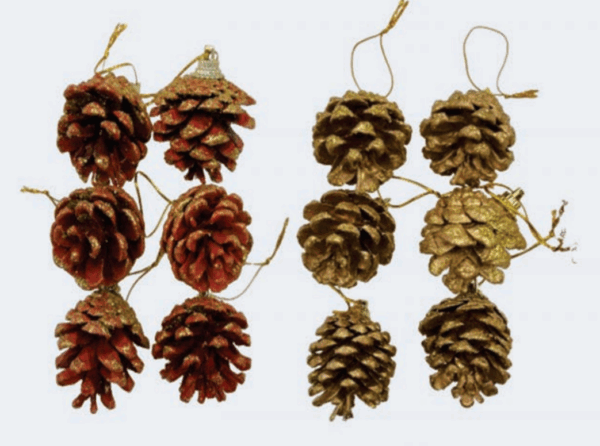 Pinha 3cm 6pcs