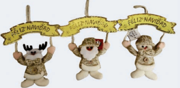 Pingente dourado para árvore de Natal Sortido