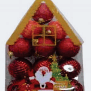 Kit Casinha bolas vermelhas 6cm
