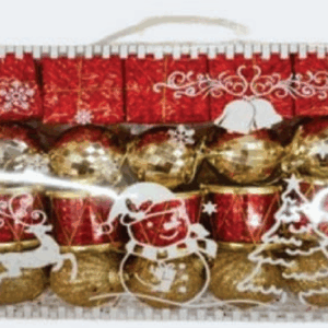 Kit enfeite dourado p/ Árvore de Natal 6cm