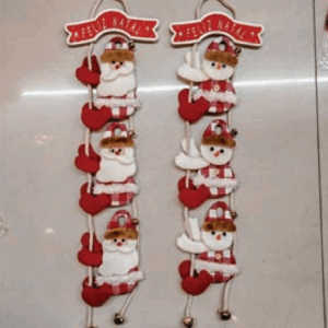 Enfeite de corda para pedurar Feliz Natal
