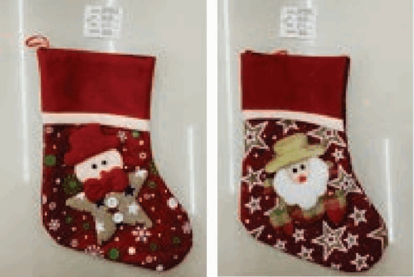 Bota de Natal vermelha 17*23cm
