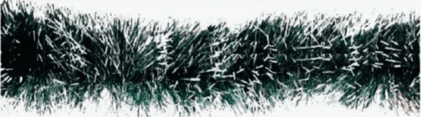 Festão verde escuro com branco 9,0cm