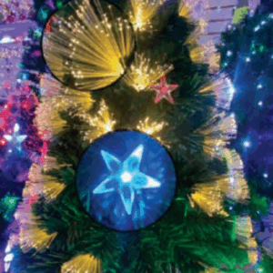 Arvore Fibra Otica ouro led color 1,20m