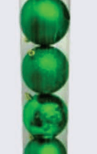 Bola de natal verde 4cm 15*72 tubo