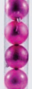 Bola de natal Rosa 6cm 12*24 tubo