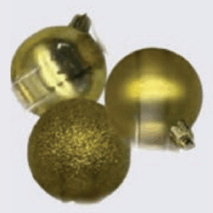 Bola 10cm dourada 6/24 tubo